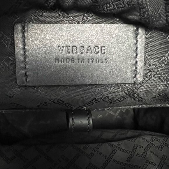 Versace Medusa Black Leather Backpack - Picture 13 of 14